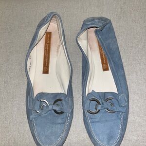 Attilio Giusti Leombruni Light Blue Suede Loafers